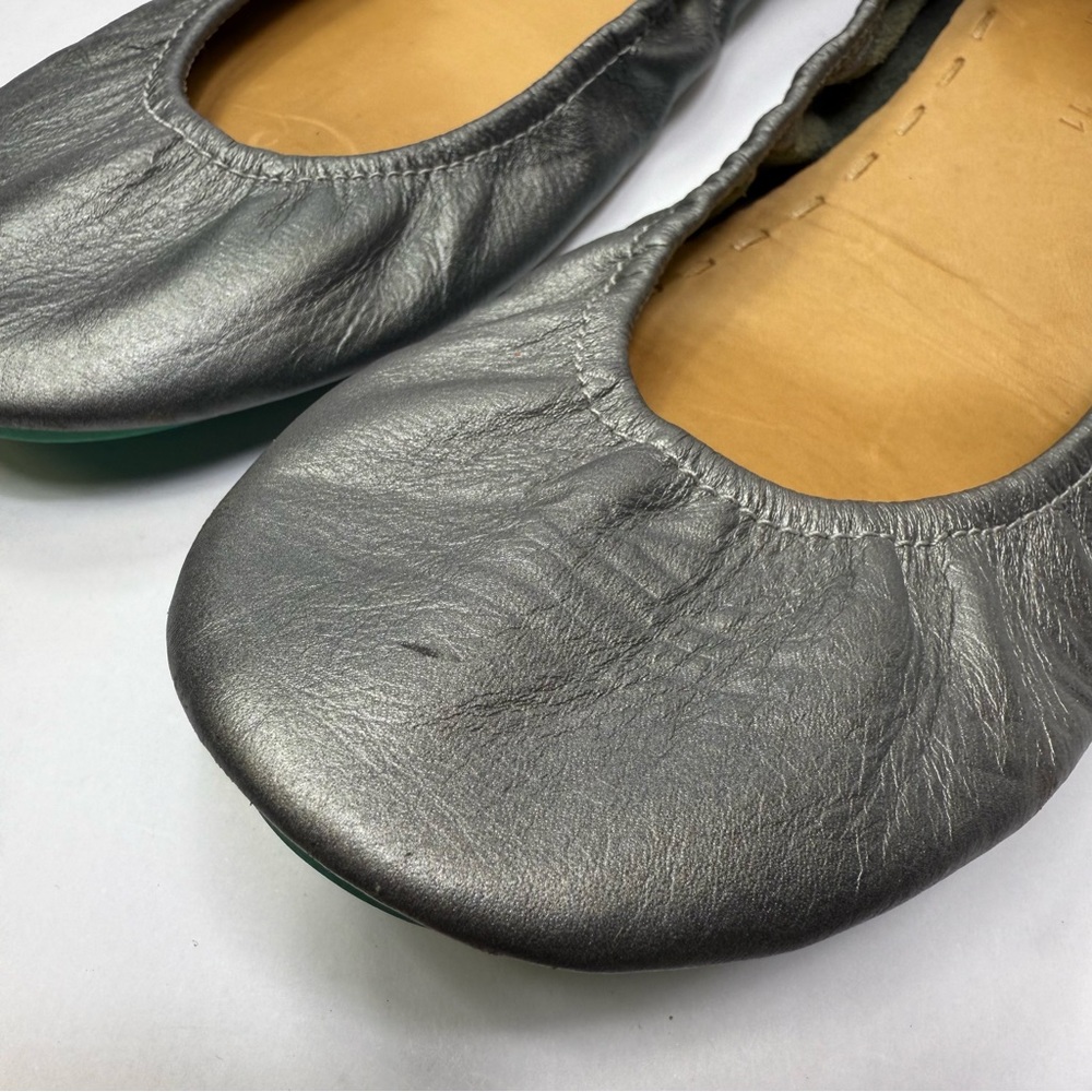 Tieks Silver Leather Ballet Flats size 11 - Picture 5 of 11